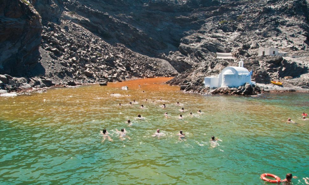Hot Springs swim spot Santorini