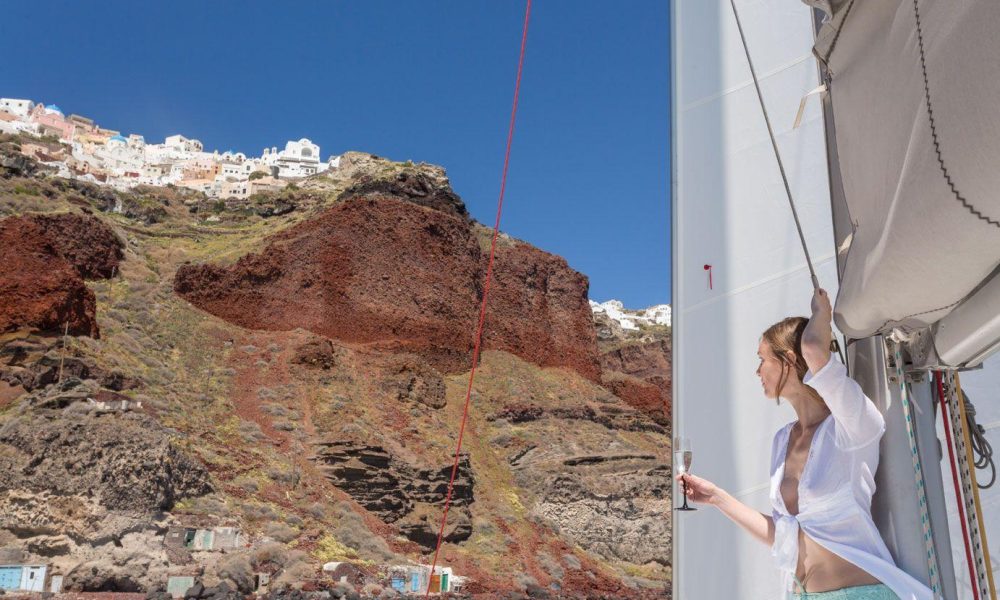 Sailing is one of the top things to do in Santorini in October