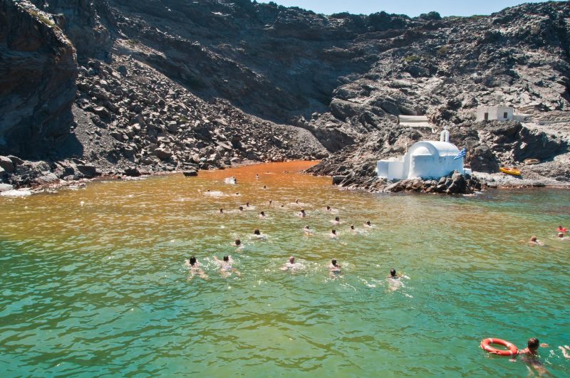 Hot Springs swim spot Santorini
