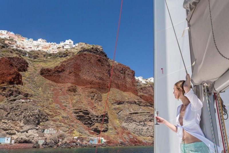 Sailing is one of the top things to do in Santorini in October