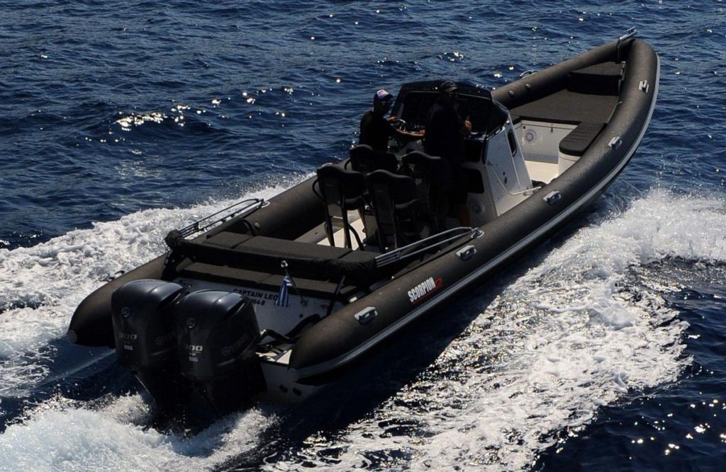 Rib boats are designed for speed during the best santorini sunset cruises by Spiridakos Sailing